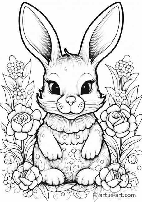 Página para colorear de Conejos Lindos